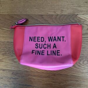 Need, want. Such a fine line Victoria secret make up bag